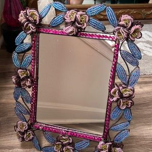 Beautiful Vintage Beaded Standing Mirror, Picture frame or a tray- Choices❤️